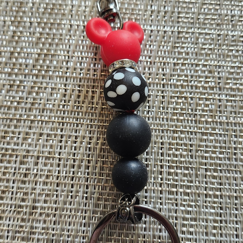 Hand Crafted Red and Black Key Holder